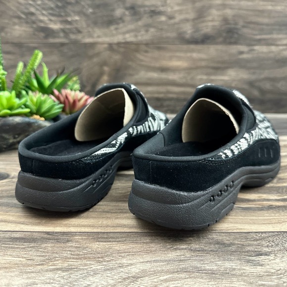 NIB Easy Spirit Traveltime 9M Black Classic Clog Slip On Sweater Knit - Picture 7 of 12